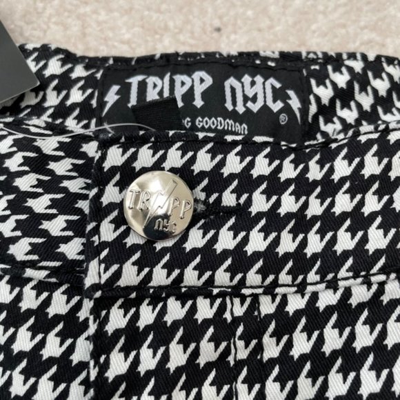 Tripp NYC Black & White Houndstooth Skinny Jeans 7 - Picture 3 of 11